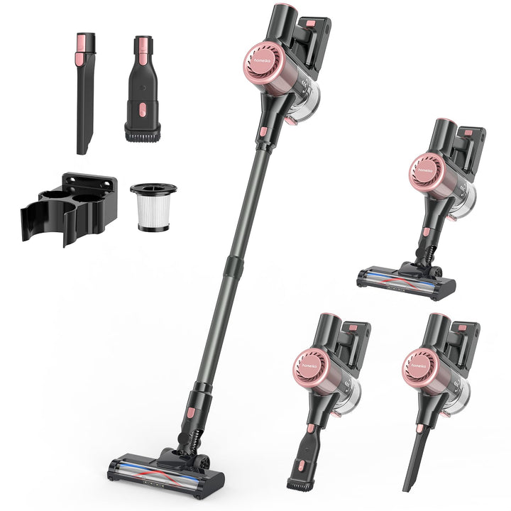 Homeika 28Kpa Cordless Vacuum, 380W Motor, 8-in-1 Lightweight Stick Vac with 50 Min Battery for Carpet &amp; Pet Hair